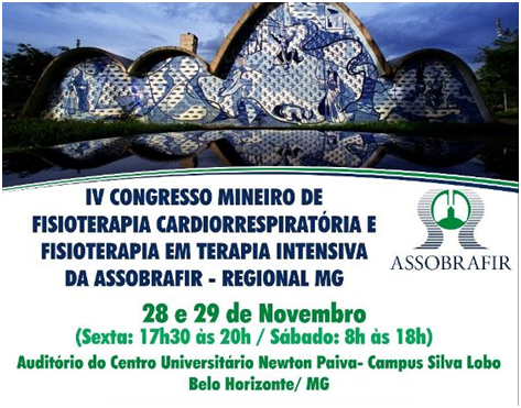 IV Congresso Mineiro de Fisioterapia Cardiorrespiratória e Fisioterapia em Terapia Intensiva da Assobrafir – Regional MG